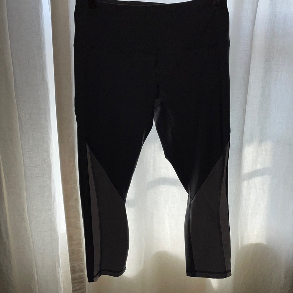 Gray Knee Length Legging by Reebok